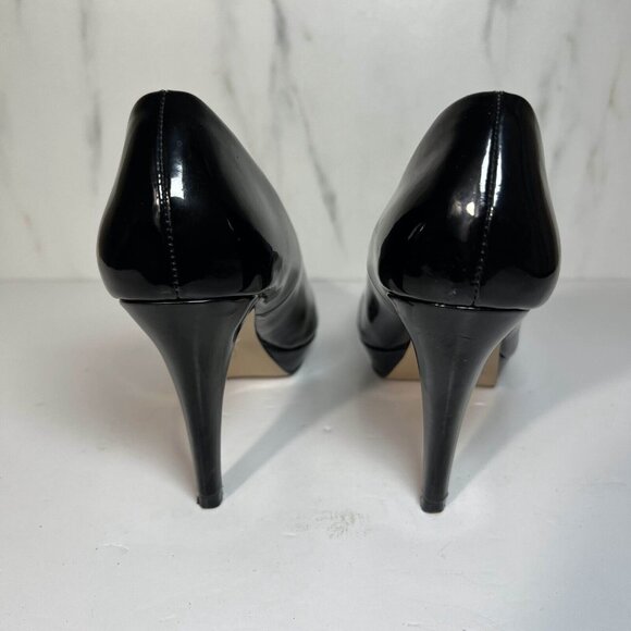 Aldo Pump Heels Womens Size 6.5 Black Platform Stiletto Patent Leather - Picture 5 of 10